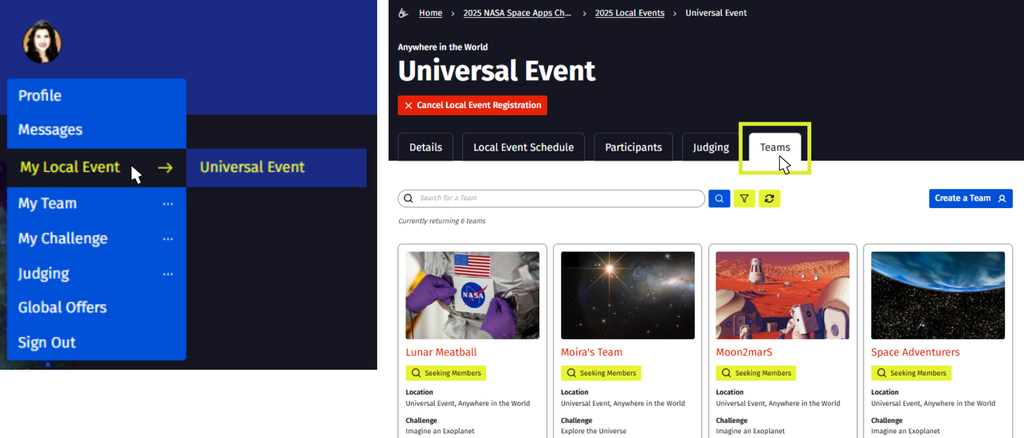My Local Event Page_Seeking Members